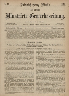 Deutsche Illustrirte Gewerbezeitung, 1870. Jahrg. XXXV, nr 11.