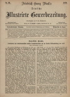 Deutsche Illustrirte Gewerbezeitung, 1870. Jahrg. XXXV, nr 12.