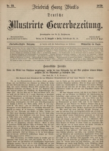 Deutsche Illustrirte Gewerbezeitung, 1870. Jahrg. XXXV, nr 13.