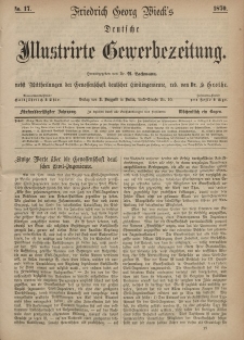 Deutsche Illustrirte Gewerbezeitung, 1870. Jahrg. XXXV, nr 17.
