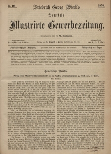 Deutsche Illustrirte Gewerbezeitung, 1870. Jahrg. XXXV, nr 19.