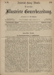 Deutsche Illustrirte Gewerbezeitung, 1870. Jahrg. XXXV, nr 22.