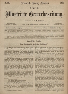 Deutsche Illustrirte Gewerbezeitung, 1870. Jahrg. XXXV, nr 26.