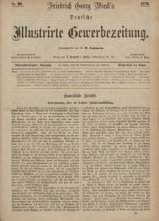 Deutsche Illustrirte Gewerbezeitung, 1870. Jahrg. XXXV, nr 30.