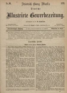 Deutsche Illustrirte Gewerbezeitung, 1870. Jahrg. XXXV, nr 39.