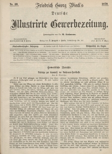 Deutsche Illustrirte Gewerbezeitung, 1870. Jahrg. XXXV, nr 40.