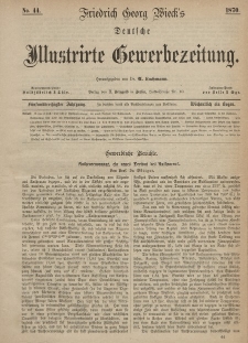 Deutsche Illustrirte Gewerbezeitung, 1870. Jahrg. XXXV, nr 44.