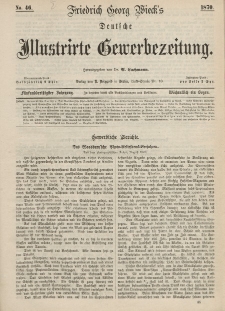 Deutsche Illustrirte Gewerbezeitung, 1870. Jahrg. XXXV, nr 46.