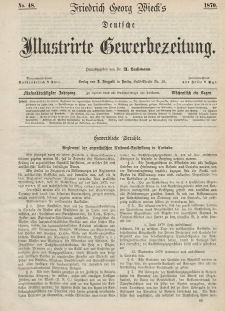 Deutsche Illustrirte Gewerbezeitung, 1870. Jahrg. XXXV, nr 48.