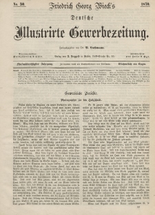 Deutsche Illustrirte Gewerbezeitung, 1870. Jahrg. XXXV, nr 50.