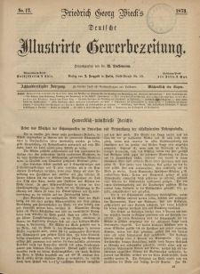 Deutsche Illustrirte Gewerbezeitung, 1873. Jahrg. XXXVIII, nr 17.