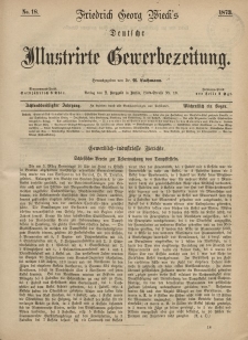 Deutsche Illustrirte Gewerbezeitung, 1873. Jahrg. XXXVIII, nr 18.