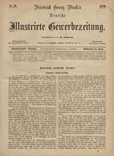 Deutsche Illustrirte Gewerbezeitung, 1873. Jahrg. XXXVIII, nr 19.