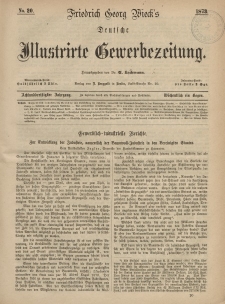 Deutsche Illustrirte Gewerbezeitung, 1873. Jahrg. XXXVIII, nr 20.