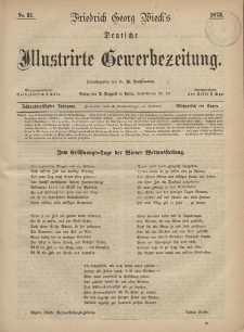 Deutsche Illustrirte Gewerbezeitung, 1873. Jahrg. XXXVIII, nr 21.