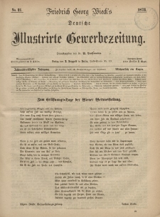 Deutsche Illustrirte Gewerbezeitung, 1873. Jahrg. XXXVIII, nr 21.