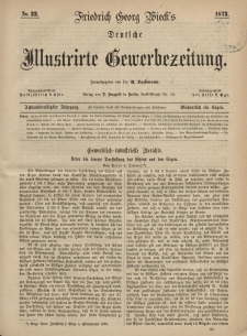 Deutsche Illustrirte Gewerbezeitung, 1873. Jahrg. XXXVIII, nr 23.
