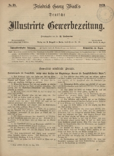 Deutsche Illustrirte Gewerbezeitung, 1873. Jahrg. XXXVIII, nr 28.