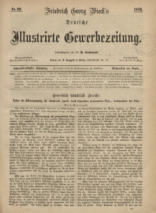 Deutsche Illustrirte Gewerbezeitung, 1873. Jahrg. XXXVIII, nr 29.