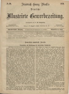 Deutsche Illustrirte Gewerbezeitung, 1873. Jahrg. XXXVIII, nr 30.