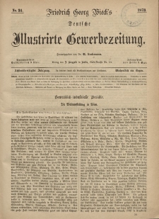 Deutsche Illustrirte Gewerbezeitung, 1873. Jahrg. XXXVIII, nr 34.