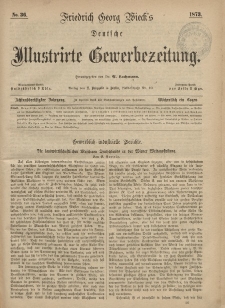 Deutsche Illustrirte Gewerbezeitung, 1873. Jahrg. XXXVIII, nr 36.