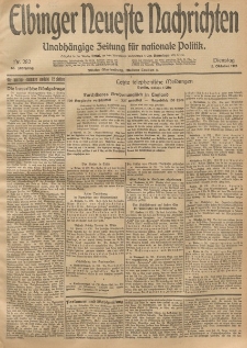 Elbinger Neueste Nachrichten, Nr. 282 Dienstag 14 Oktober 1913 65. Jahrgang
