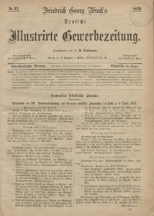 Deutsche Illustrirte Gewerbezeitung, 1873. Jahrg. XXXVIII, nr 37.