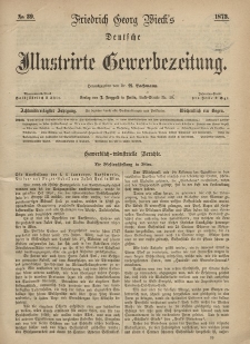 Deutsche Illustrirte Gewerbezeitung, 1873. Jahrg. XXXVIII, nr 39.