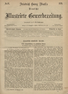 Deutsche Illustrirte Gewerbezeitung, 1873. Jahrg. XXXVIII, nr 41.
