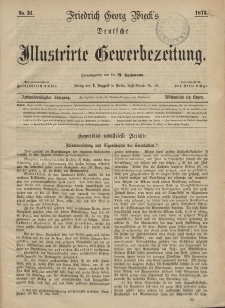 Deutsche Illustrirte Gewerbezeitung, 1873. Jahrg. XXXVIII, nr 51.