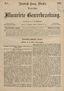 Deutsche Illustrirte Gewerbezeitung, 1874. Jahrg. XXXIX, nr 1.