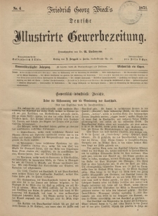 Deutsche Illustrirte Gewerbezeitung, 1874. Jahrg. XXXIX, nr 4.