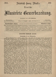 Deutsche Illustrirte Gewerbezeitung, 1874. Jahrg. XXXIX, nr 6.