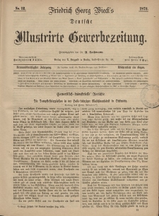 Deutsche Illustrirte Gewerbezeitung, 1874. Jahrg. XXXIX, nr 12.