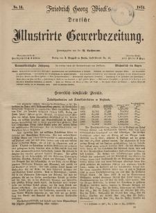 Deutsche Illustrirte Gewerbezeitung, 1874. Jahrg. XXXIX, nr 14.