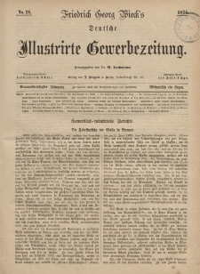 Deutsche Illustrirte Gewerbezeitung, 1874. Jahrg. XXXIX, nr 18.