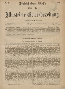 Deutsche Illustrirte Gewerbezeitung, 1874. Jahrg. XXXIX, nr 19.