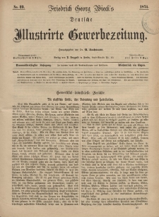 Deutsche Illustrirte Gewerbezeitung, 1874. Jahrg. XXXIX, nr 22.