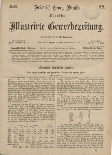 Deutsche Illustrirte Gewerbezeitung, 1874. Jahrg. XXXIX, nr 23.