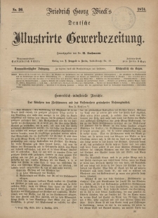 Deutsche Illustrirte Gewerbezeitung, 1874. Jahrg. XXXIX, nr 26.