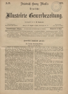 Deutsche Illustrirte Gewerbezeitung, 1874. Jahrg. XXXIX, nr 28.
