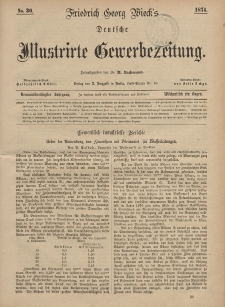 Deutsche Illustrirte Gewerbezeitung, 1874. Jahrg. XXXIX, nr 30.