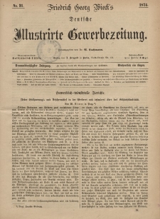 Deutsche Illustrirte Gewerbezeitung, 1874. Jahrg. XXXIX, nr 31.