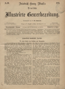 Deutsche Illustrirte Gewerbezeitung, 1874. Jahrg. XXXIX, nr 32.