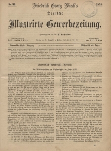 Deutsche Illustrirte Gewerbezeitung, 1874. Jahrg. XXXIX, nr 33.