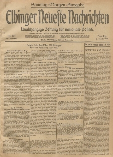 Elbinger Neueste Nachrichten, Nr. 287 Sonntag 19 Oktober 1913 65. Jahrgang