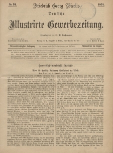Deutsche Illustrirte Gewerbezeitung, 1874. Jahrg. XXXIX, nr 34.