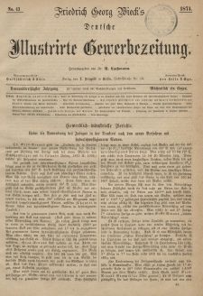 Deutsche Illustrirte Gewerbezeitung, 1874. Jahrg. XXXIX, nr 43.