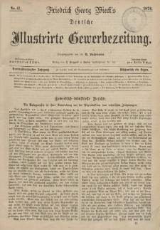 Deutsche Illustrirte Gewerbezeitung, 1874. Jahrg. XXXIX, nr 47.